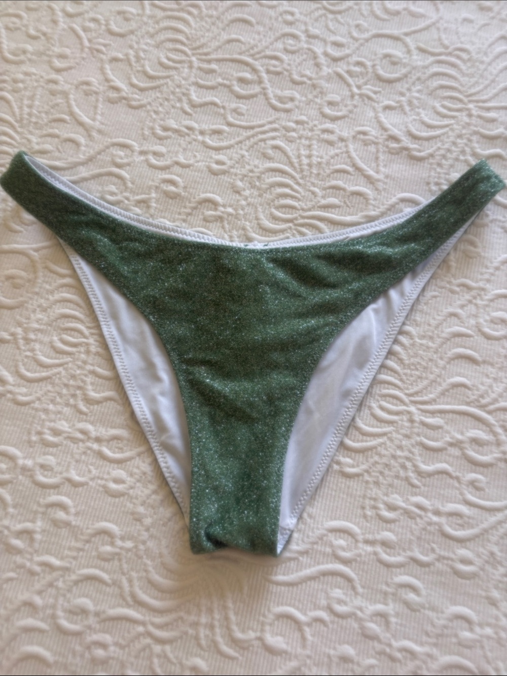 Victoria's Secret Glittery Emerald Green Bikini Bottom